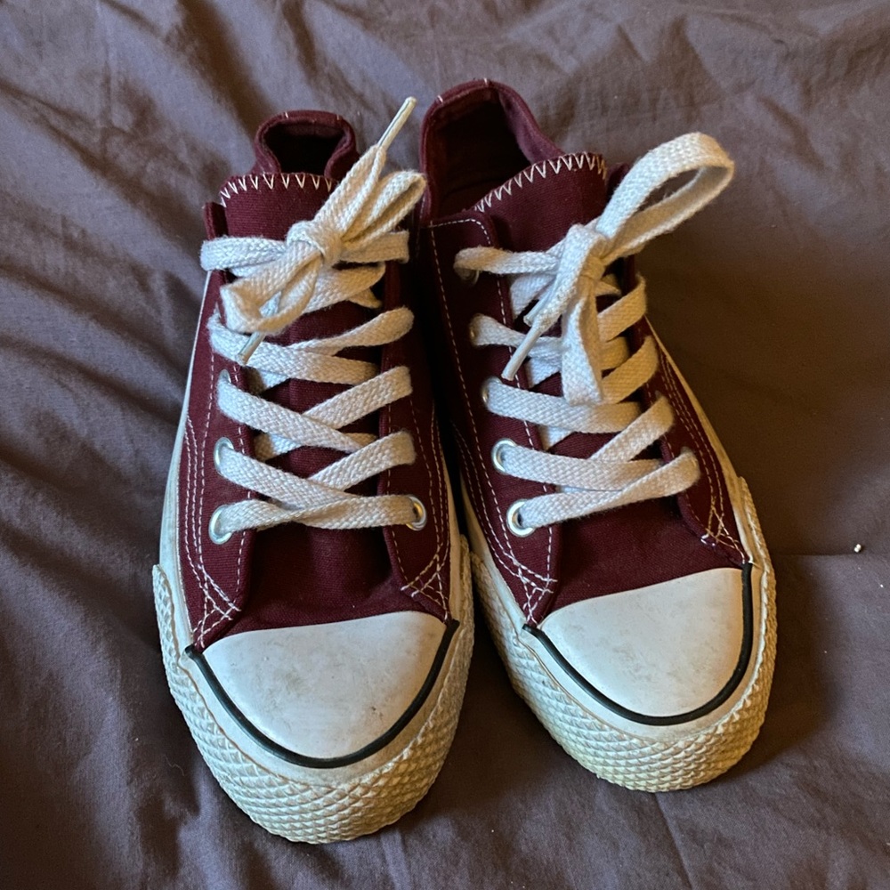 Red sneakers